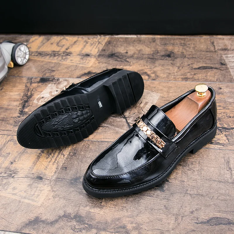 hombre mocassins luxury brand dress shoes wedding party loafers men driving shoes (28)