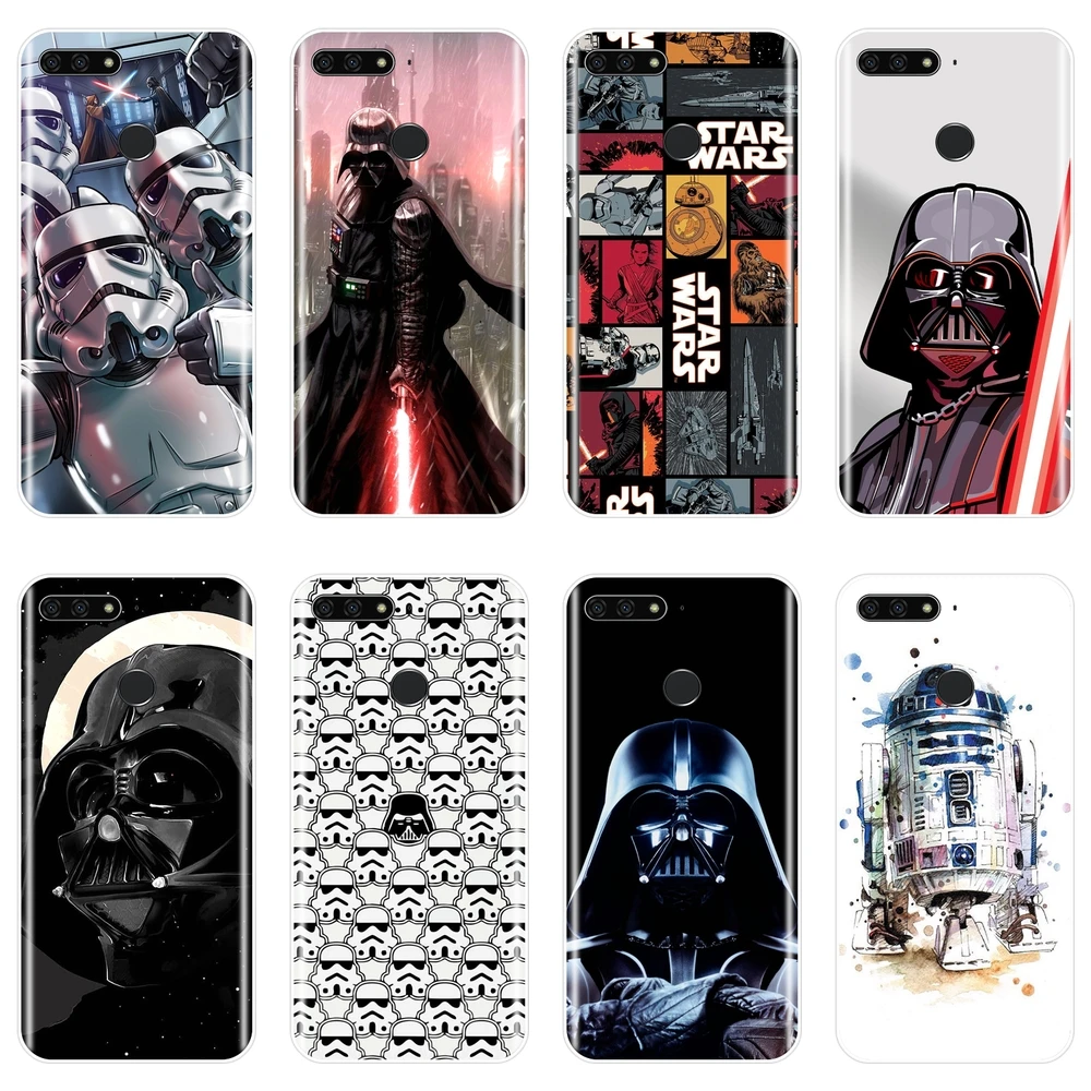 

Star Wars Back Cover For Huawei Y5 Y6 Y7 Prime 2017 2018 Y9 201 Cool Men color Phone Case Silicone For Huawei Y3 Y5 Y6 II Y7 Pro