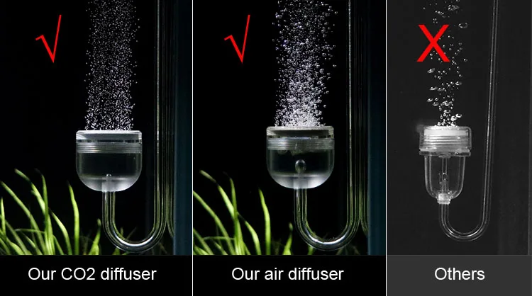 Воздушный кислородный диффузор на крючке, мини нано распылитель, воздушный насос, акриловый пластиковый супер тонкий счетчик пузырей, аквариумный аквариум