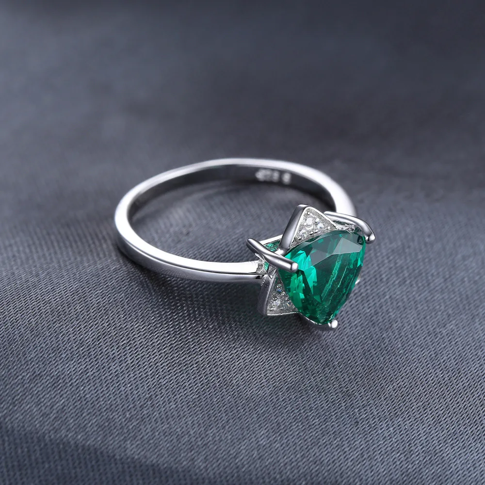 Jewelrypalace Треугольники Форма 1.68ct создания Изумрудный Обручение кольцо очарование