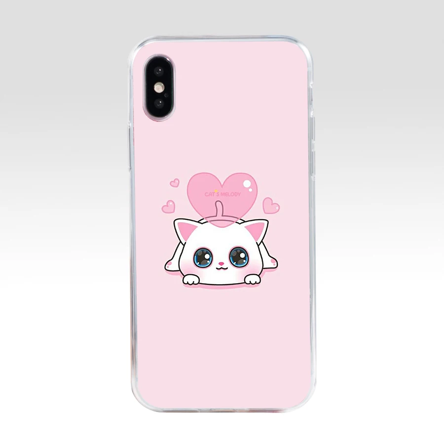 Мягкий силиконовый чехол из ТПУ для iphone 5 5s se X XR XS Max 100WE Cute Cat Kitty Space Meow|Бамперы| |