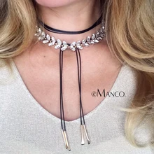 Emanco Женская Роскошная обувь с украшением в виде кристаллов колье Цепочки и ожерелья Rock стимпанк многослойная Цепочки и ожерелья для женщин бренд Модные украшения