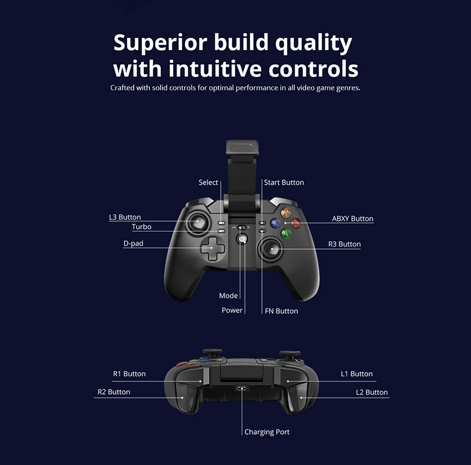 Tronsmart Mars G02 2.4GHz Wireless Gamepad for PlayStation 3 PS3 Game Controller Joystick for Android TV Box Windows Kindle Fire7