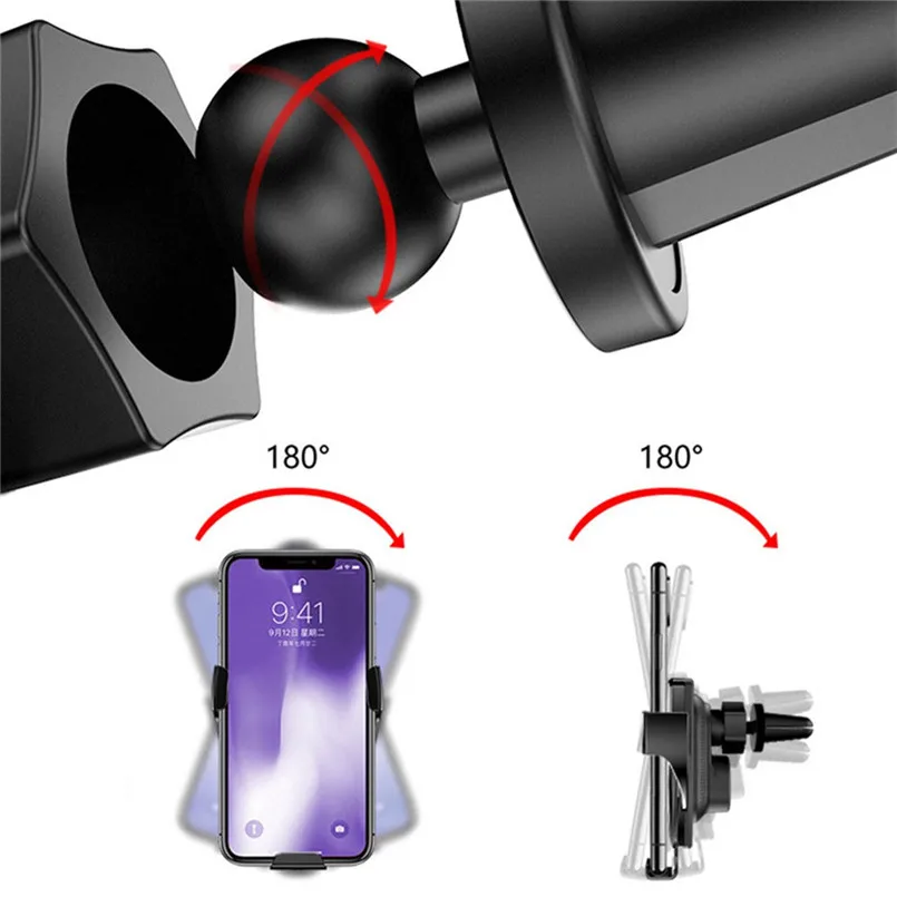M8 Smart Car Wireless Charger Induction Phone Holder Fast Qi Wireless Standard Car Charger Mount For iPhone 40MAY0313