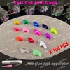 100pcs / lot Cat Nail CapsSoft Nail Protector soft cat pawControl Pets Silicon Nail caps  with free 5Adhesive Glue + 5Applicator 2