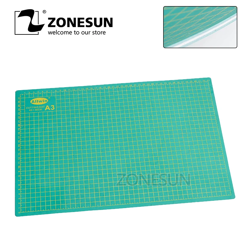 Buy ZONESUN A3 Pvc Cutting Mat Double sided Self