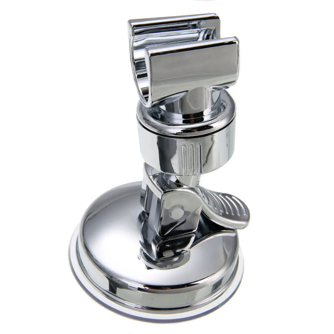 Adjustable Bathroom Shower Holder Rack Wall Mounted Shower Holder Chrome Strong Suction Cup Bracket Universal Bathroom Accessory