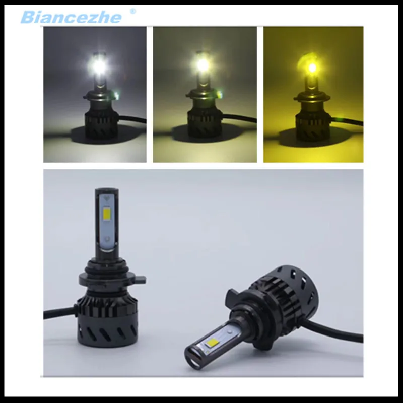 Three Color LED Headlight Kits H1 H7 H11 9005 9006 H4 50W 4300K 5800LM