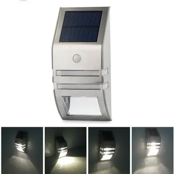 

2 LEDs Outdoor Solar Motion Sensor PIR Security Wall Light Path Post Lamp Easy Install and water resistant solar lamp