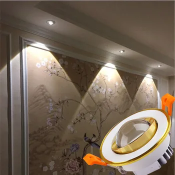

3W LED Downlight Recessed LED Ceiling Light AC85-265V LED Ceiling Fixture aluminum Spot light 220V 110V home decor