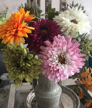 

Nordic 1 Head 1 Bud Silk Cloth Artificial Flowers Branch African Daisy Wedding Home Table Decoration Flower Arrangement Bouquet