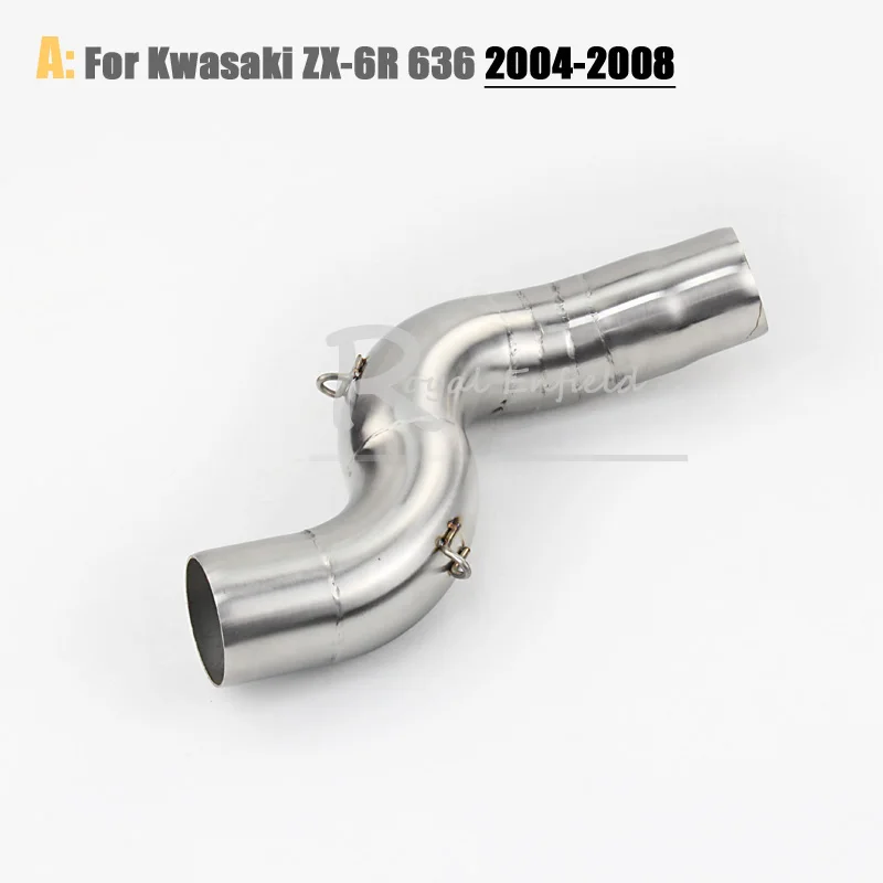 Выхлопной глушитель для Kawasaki ZX6R ZX636 2004 2008 2009 2015 средний звеньевой трубопровод