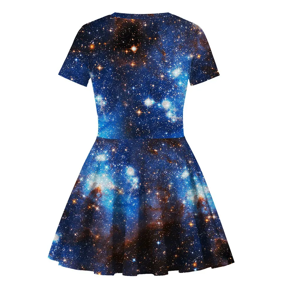 Girls T Short Sleeve Printed Swing Dress (3)