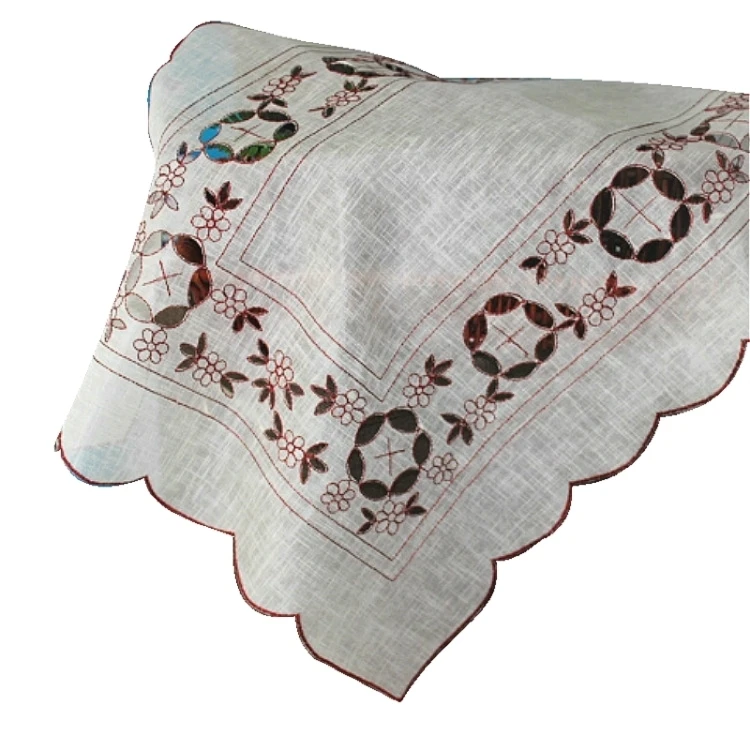 Специальная цена Европейский простой хлопок ткань вышивка ажурная скатерть кухонная салфетка-подставка Ресторан Рождественский Декор Tapete