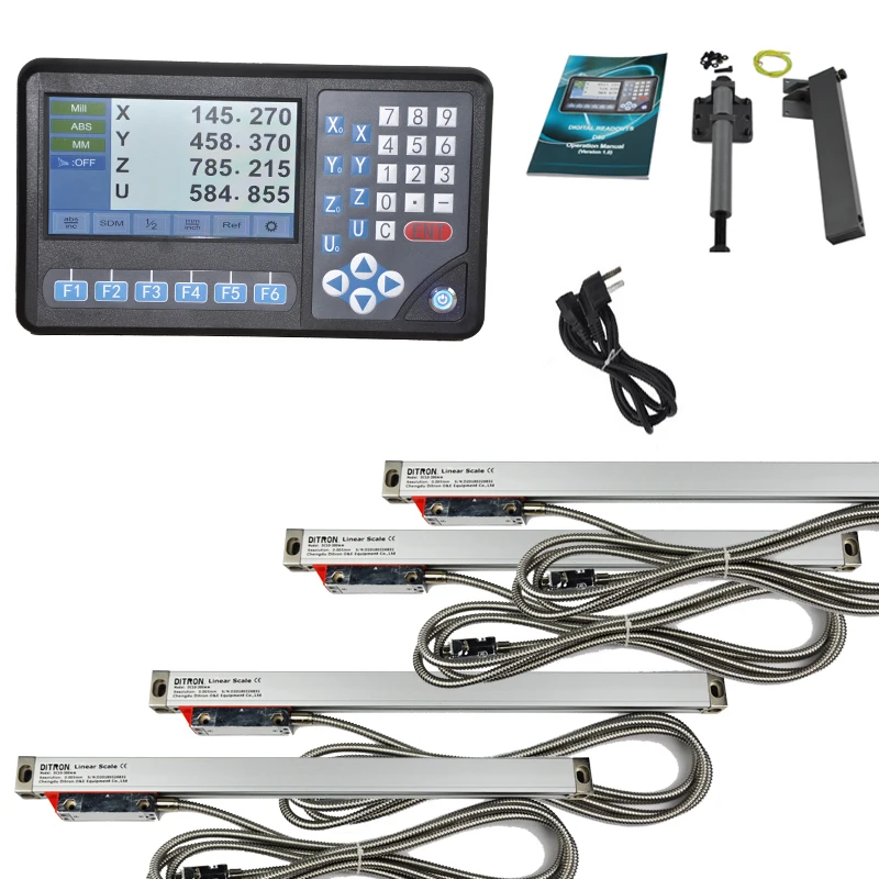 

4 Axis Dro Kit for Milling Machine,4 Axis Digital Readout +4pcs Linear Optical Encoder