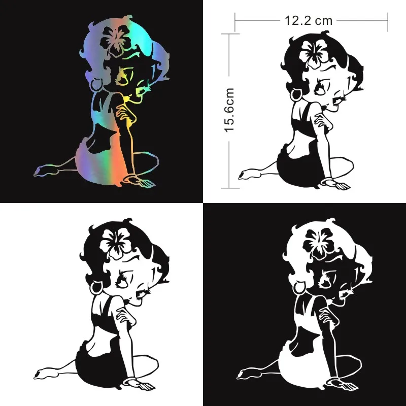 12 2 см * 15 6 3D стикер для стайлинга автомобиля s Betty Boop модный декоративный