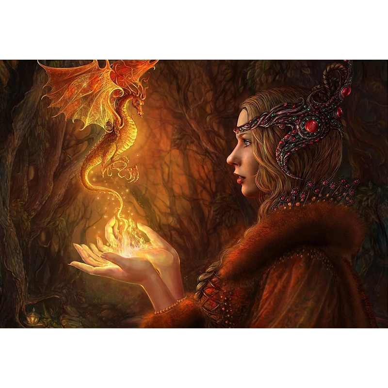 

Cross stitch diamond embroidery home decoration 5D Diy diamond painting rhinestone painting crafts gifts fantasy goddess, dragon