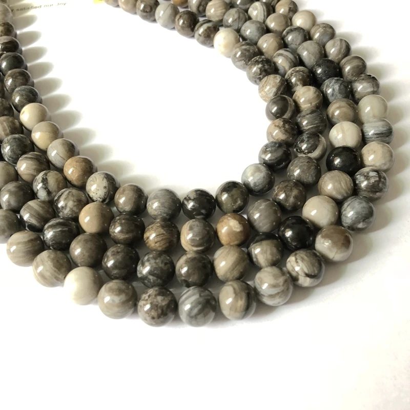 

Natural Petrified Wood Fossil l Bead Beads, Crystal Beads, Round Semi Precious Gem stone Beads, 6 8 10 mm,1string 15.5