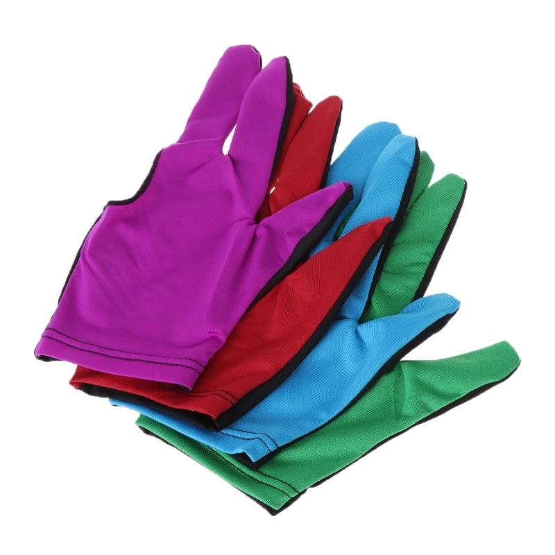 

Lycra Fabric Snooker Billiard Cue Glove Pool Left Hand Three Finger Accessories