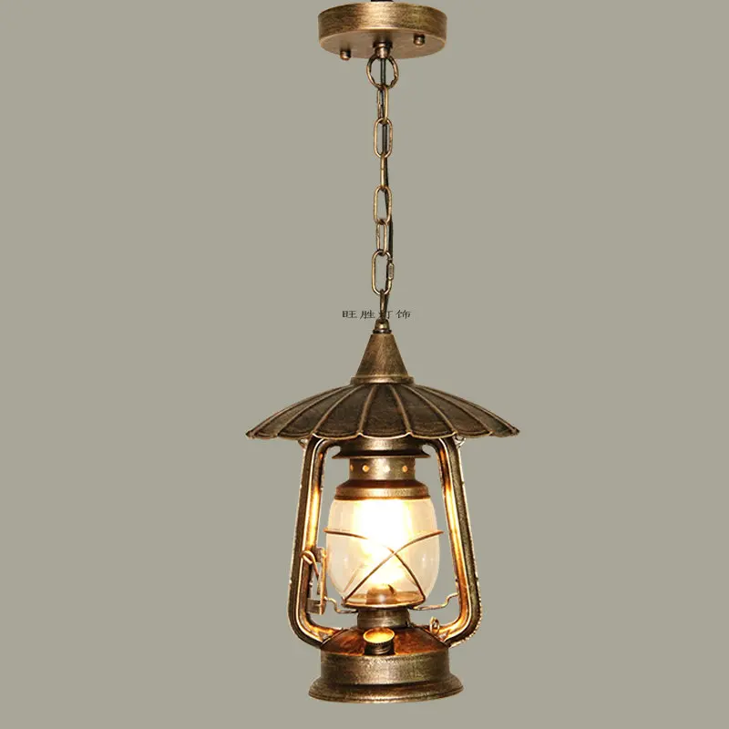Luzes do Corredor Pátio ao ar o Novo Europeu Retro Única Cabeça Lustre Varanda Livre Lâmpada Querosene Bronze Restaurante 3 livre lâmpada querosene lâmpada bronze restaurante