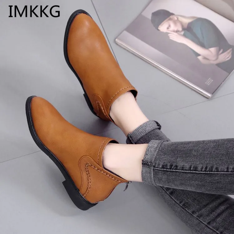 

Pointed Toe Square Heel Women Boots Fashion Ankle Boots Women Shoes High Heel Boots Shoes Woman Booties Shoes for Women m504