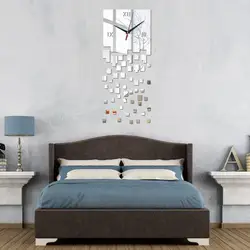 2017 Акция современные настенные часы зеркало Роскошный дизайн реального diy часы 3d кристалл часы-наклейка Гостиная Декор