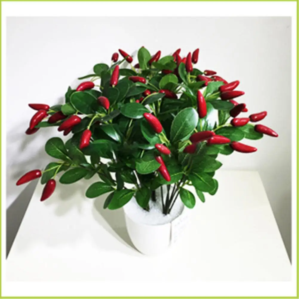 

TPFOCUS Artificial 7-Branch Pepper Chili Bunch for Home Party Office Decoration
