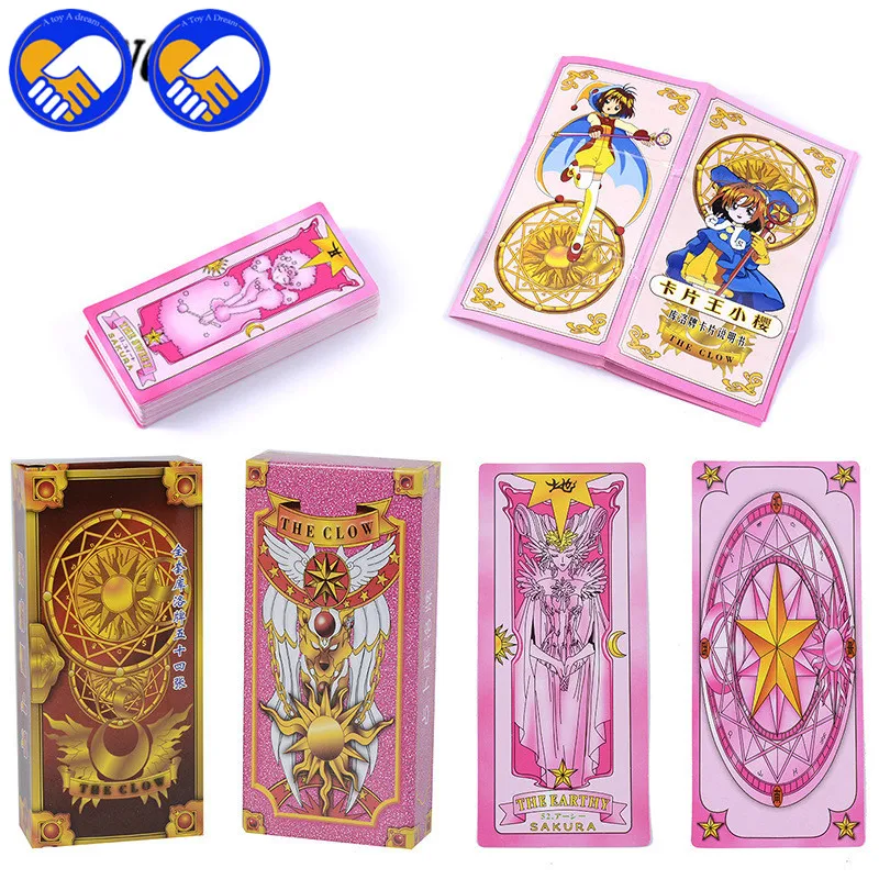 Оптовая продажа Волшебная Сакура карты Captor Sakura 55 шт. игровых карт с розовый Клоу Волшебная книга установить новые в Оригинальная коробка