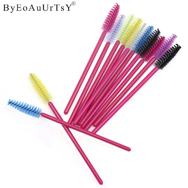 100 pcs One-off Disposable Eyelash Brush Cosmetic Makeup Tool Mascara Wands Applicator eyes make up Brushes Set Styling Tools (2)