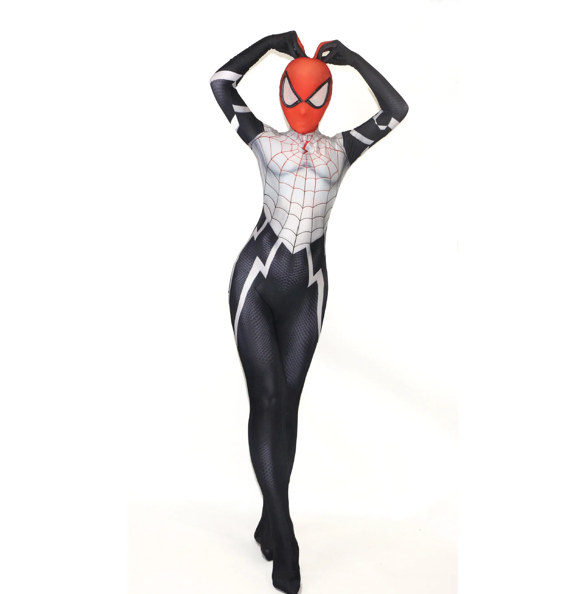 Ainiel Silk Cindy Moon Spidergirl косплей костюм спандекс Леди Женщины Человек-Паук Девушка Боди Zentai костюм Человек-паук Хэллоуин