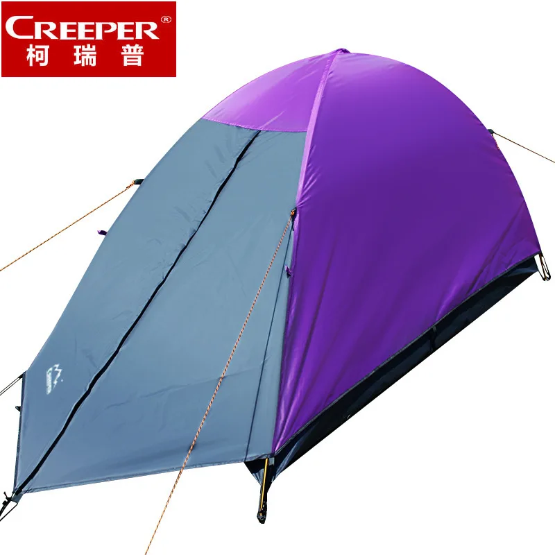 Creeper Single double tent Outdoor water repellent riding one person account Ultralight four season aluminum pole tent  