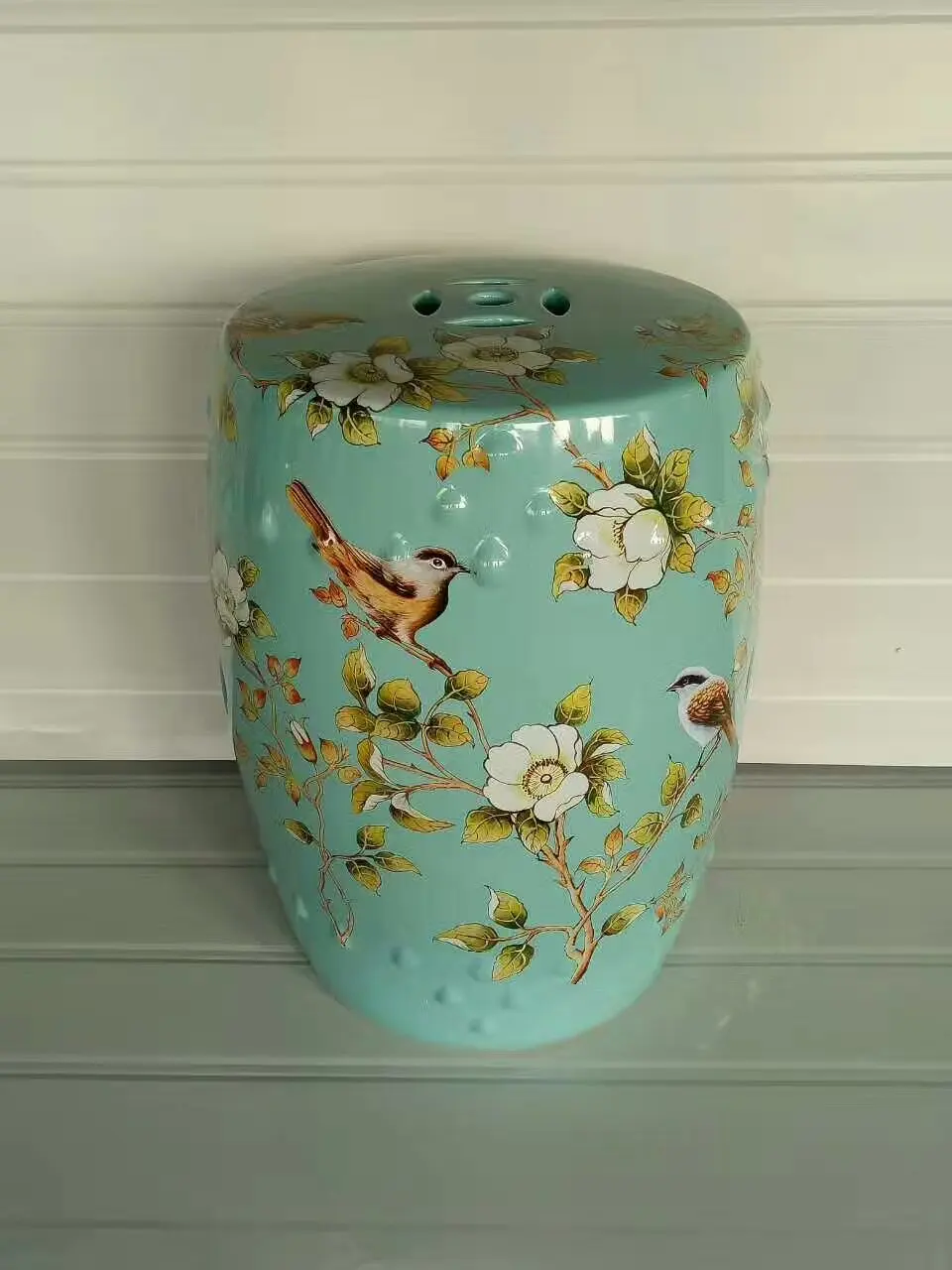 Bird painting Jindezhen dressing ceramic garden stool Chinese ceramic