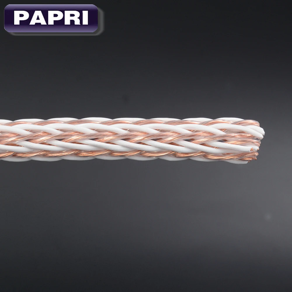 PAPRII DIY 1 пара 12TC PTFE OCC кабель для динамика оболочка аудио усилитель динамик s провод