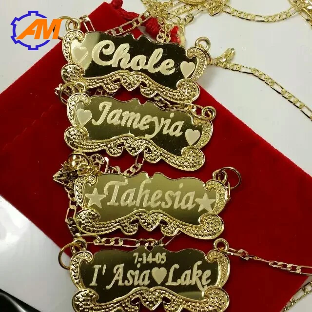 AM30 name plate jewelry engraving and 