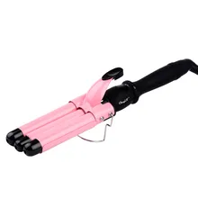 Плойка для профессиональной завивки с 3 бочками гофрированная Вэйвер палочка 32 мм ЖК-дисплей с регулировкой температуры двойное напряжение 30