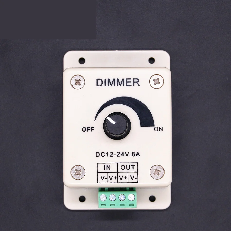 DC 12 V 24 8A Мини светодиодный диммер регулятор яркости Регулируемый для SMD 5050 5630 2835