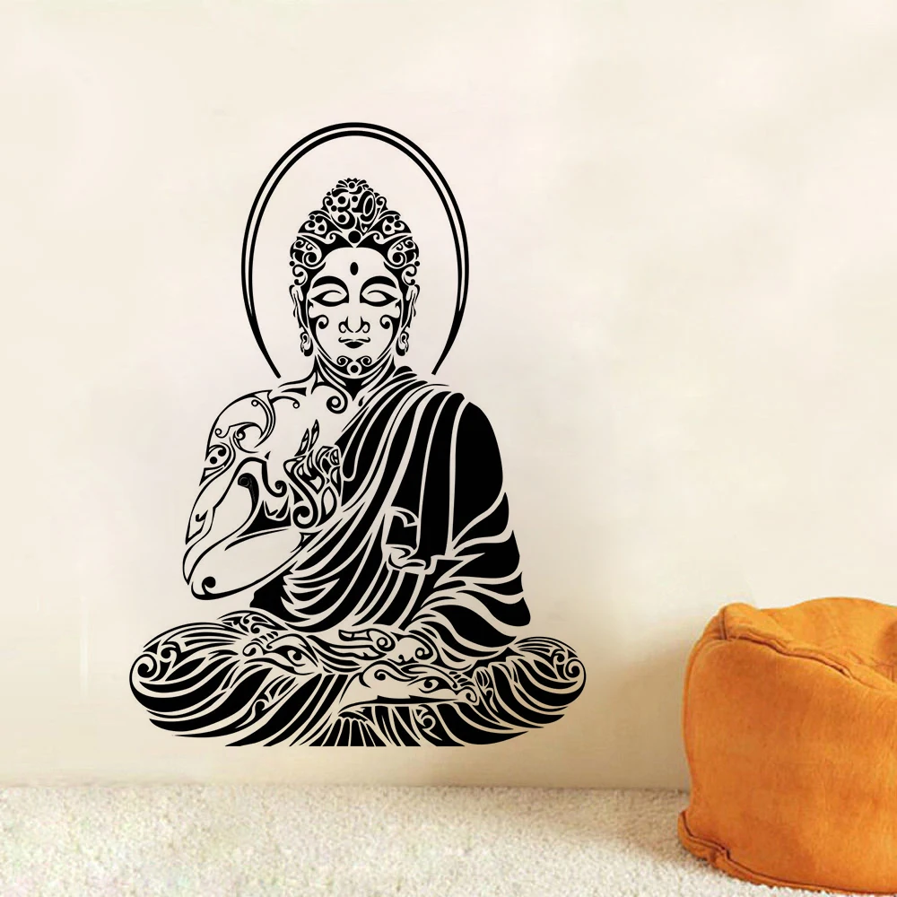 Tribal Buddha Wall Decals Buddhism Style Wall Art Mural New Design Buddha Wall Sticker