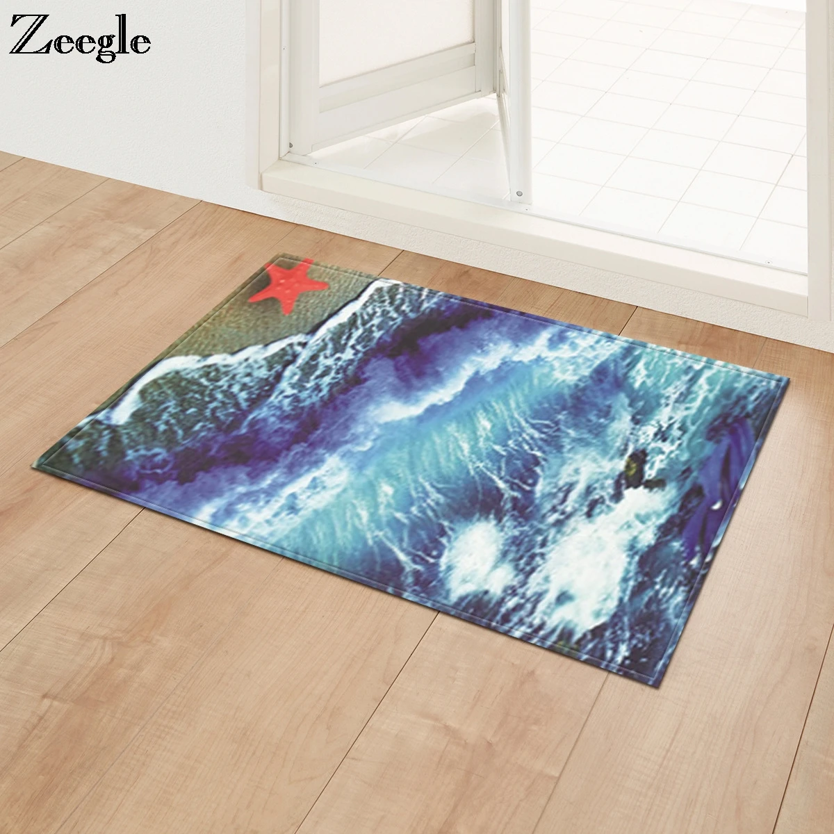 Zeegle Floor Mats Front Doormat Outdoor Rugs Living Room Carpets Bedroom Rug Anti-slip Kitchen Mats Bathroom Toilet Rug Foot Mat