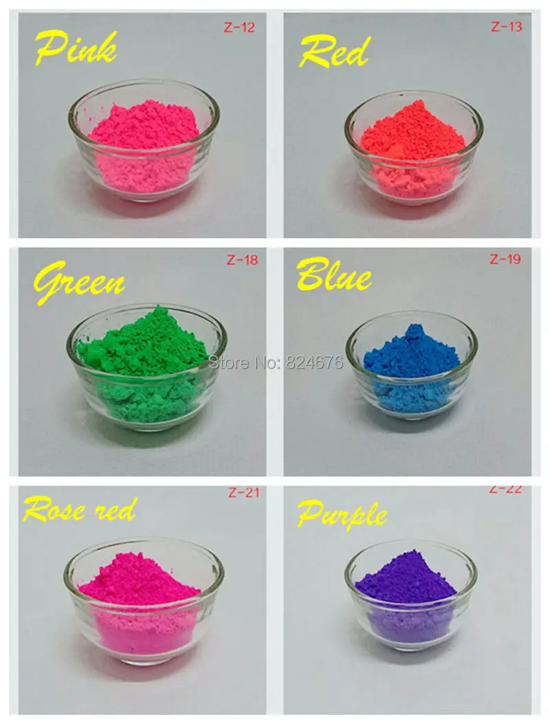 Nail Powder Nail Pigment Nail Decoration Nail Decorations Fluorescent Pigment Mixed 5 Colors Neon Phosphor No Glowing in dark for Make up Nail art 50g