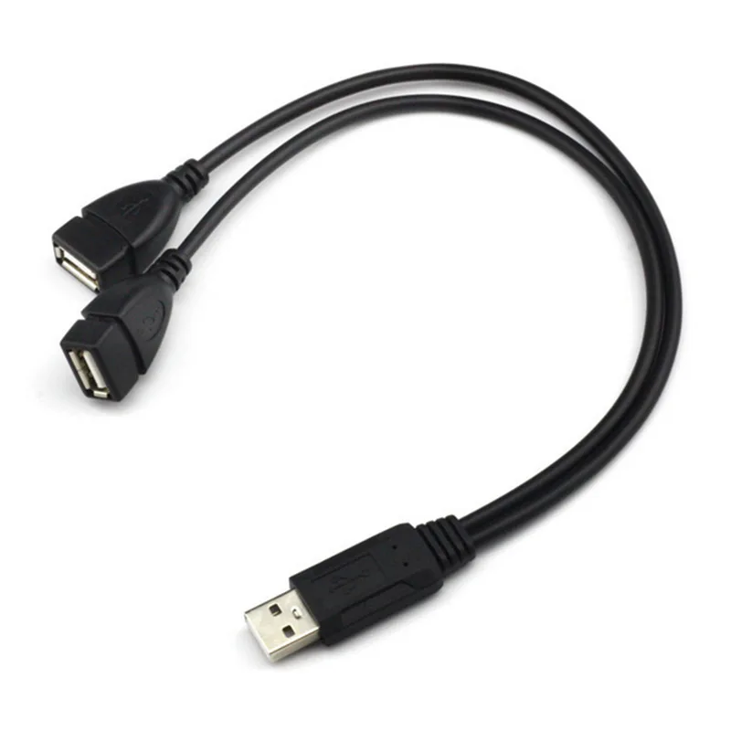 US $101.20 100pcs USB 20 1 Male To 2 Female YAdapter Data USB Dual Splitter Hub USB Charging Cable Power Cord Extension Cable 35 CM
