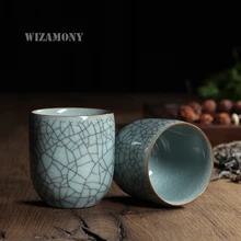 WIZAMONY Китайский Longquan Celadon фарфор кунг-фу КИТАЙСКИЕ чашки чайное блюдце чаша для чая 150 мл китайский чайник CoffeeCup высокое качество