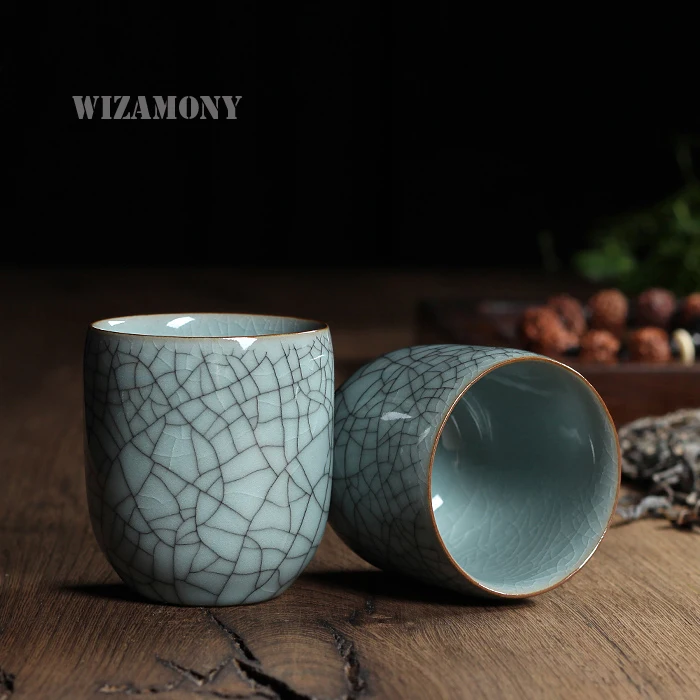 WIZAMONY китайский фарфор Longquan Celadon искусственная кожа 150 мл чайник Кофеварка высокое