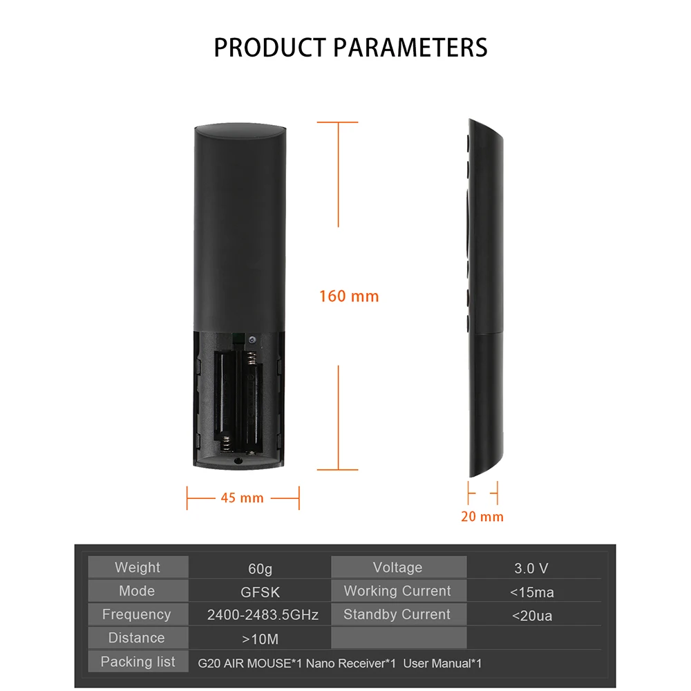 G20s Голосовая воздушная дистанционная мышь 2,4 ГГц мини Летающая мышь с голосовым входом для Android Shield tv Box