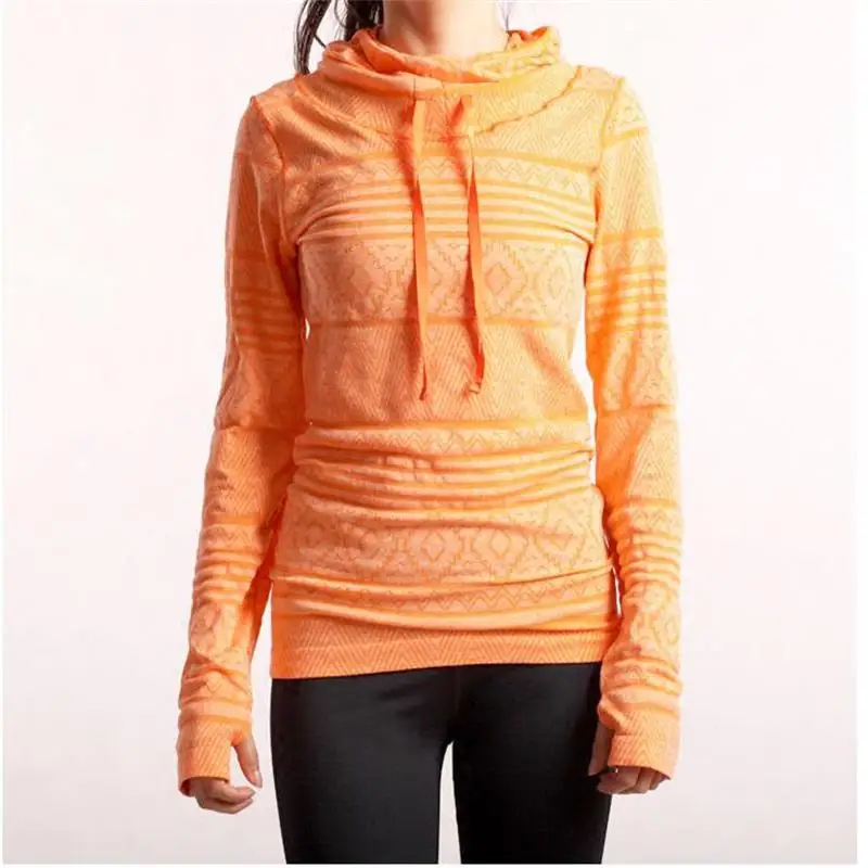 New autumn winter running font b fitness b font yoga T shirt with cap outdoor quick