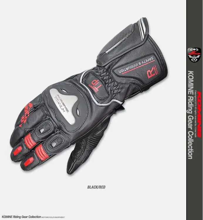 

2018 GK169 Komine Motorcycle Fall Resistance Genuine Leather Titanium Alloy Gloves Long Walk Ride Design klo