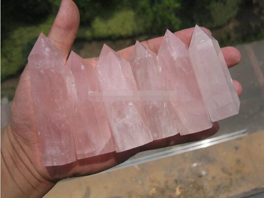 

A 422BEST NATURAL Rose quartz crystal point healing 6 (0601)