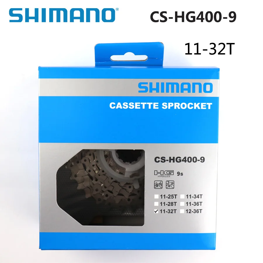 

SHIMANO CS HG400 9 Speed Mountain Bike Cassette Freewheel 11-32T 11-34T 12-36T MTB Bicycle Parts