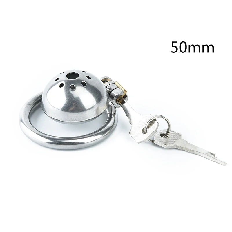 Prison Bird 304 stainless steel Male Chastity Device Super Small Short Cock Cage with Stealth lock Ring Sex Toy 40mm/ 45mm/50mm