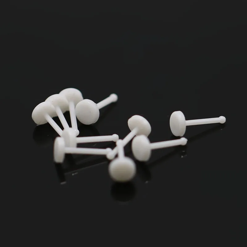 18G 20G Bio-plastic nose studs anti-allergic piercing nose ring clear white invisible solid white body piercing jewelry multiuse3-08