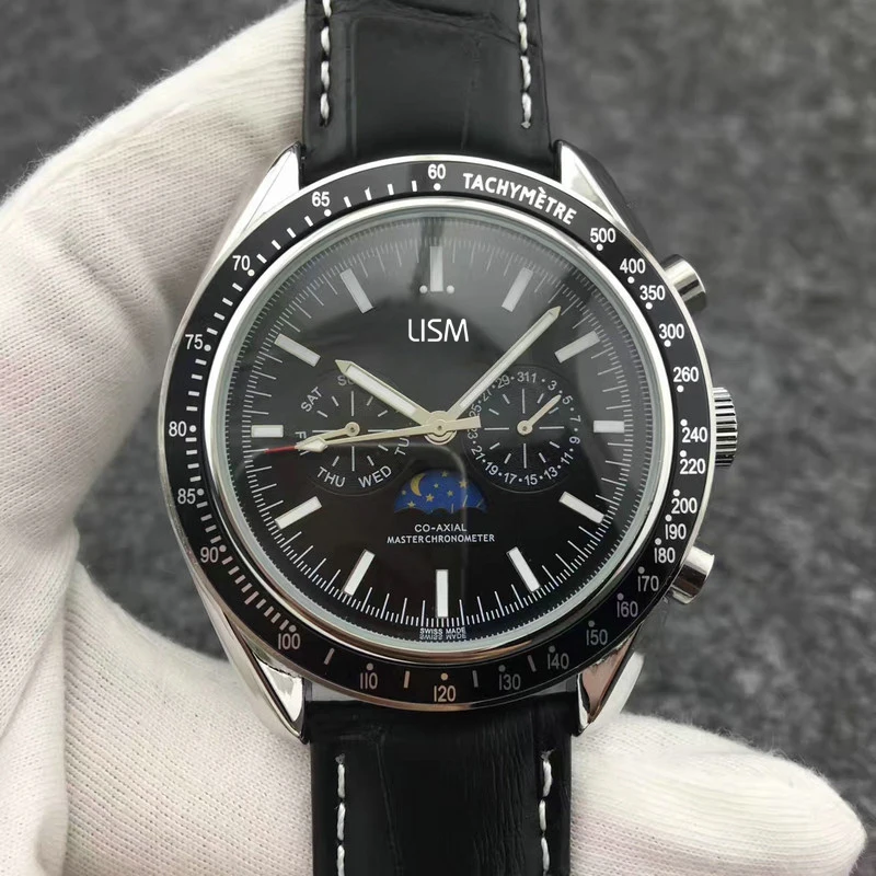 

LISM Leather Top Luxury Brand Mechanical Mens Designer SS Automatic Movement AAA Watch Sports Watches Self-wind Wristwatches